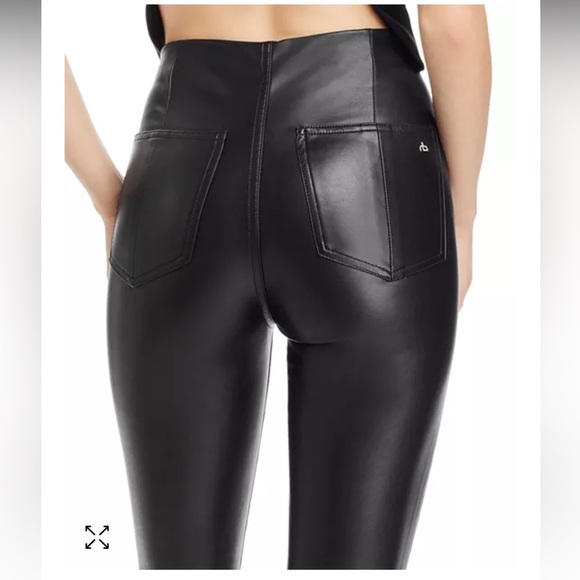 Rag & Bone Nina Faux Leather Pants - Size M - Picture 2 of 9